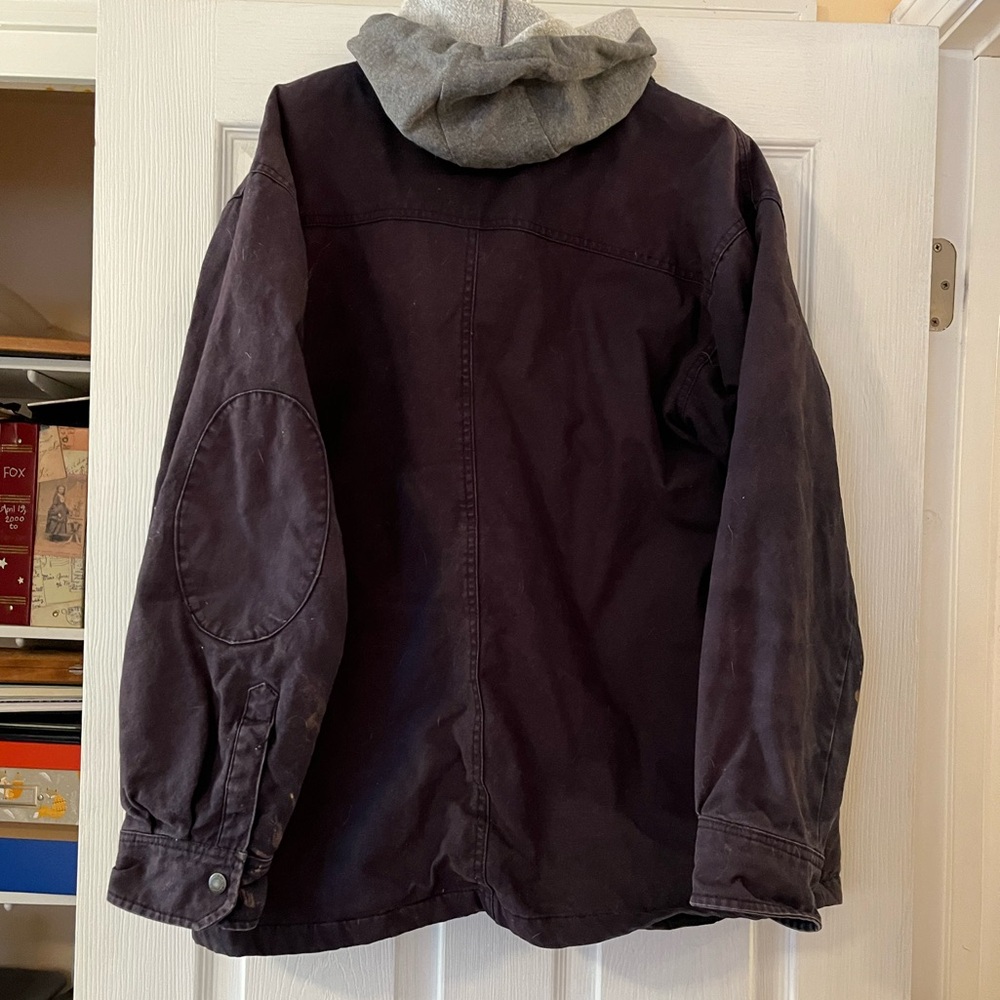 Dickies Distressed Men's Black Grey Thick working jacket Sz Large - Picture 5 of 6